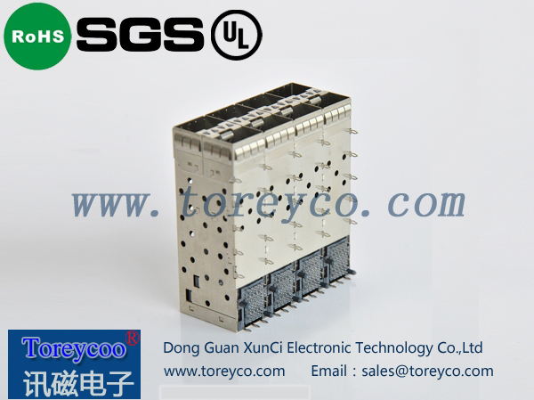 SFP光纖連接器2×4側面